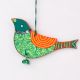 Handmade Wooden Bird Christmas Hanging for Home Decor - Red, Purple, Green, Blue